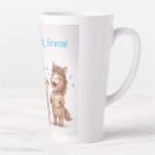 Cute Animals Band Birthday Milchtasse (Rechts)