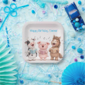 Cute Animals Band Birthday Pappteller (Party)
