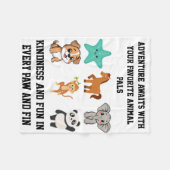 Cute animals blanket for kids fleecedecke (Vorderseite (Horizontal))