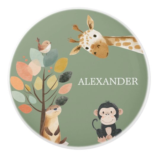 Cute Animals Ceramic Knob Keramikknauf (Vorderseite)