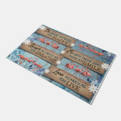 Cute Animals Doormat, Summertime Flamingo Fußmatte (Schrägansicht)