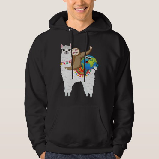 Cute Animals Earth Day Hoodie (Vorderseite)