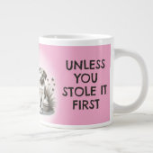 Cute animals eating cookies sharing stealing moral Jumbo-Tasse (Rechts)