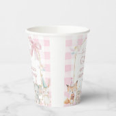 Cute Animals Fun To Be One 1st Birthday Pink Pappbecher (Links)