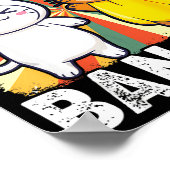 Cute Animals In Chicken And Banana Costumes Kawaii Poster (Ecke)