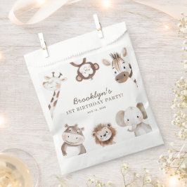 Cute Animals Safari Jungle Birthday Party Kids Geschenktütchen