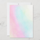 Cute Animals Squish On Over rainbow  Birthday  Einladung (Rückseite)