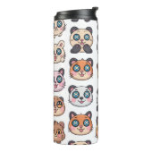 Cute Animals Sticker Sheet Adorable Cartoon Charac Thermosbecher (Nach links gedreht)