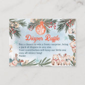Cute Animals Winter Christmas Diaper baby shower Begleitkarte (Vorderseite)