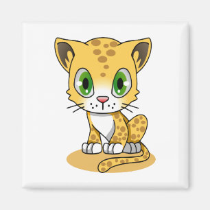 Cute Animated leopard Magnet