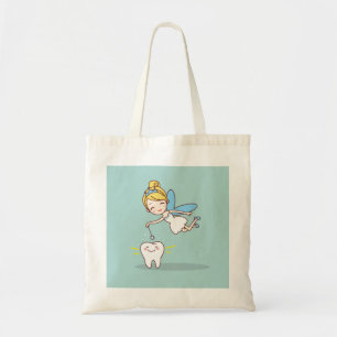 Cute animated tooth fairy tragetasche