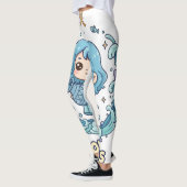 Cute Anime Aquarius Zodiac Sign Leggings  (Links)