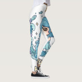 Cute Anime Aquarius Zodiac Sign Leggings  (Rechts)