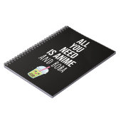 Cute Anime Boba Gifts Bubble Tea Otaku Kawaii Notizblock (Linke Seite)