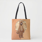 Cute Anime Boy in Bear Tasche (Vorderseite)