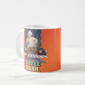Cute Anime Boy Running in the City with Coffee Kaffeetasse (Vorderseite Links)