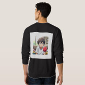 Cute Anime Boy with Blue Eyes Holding a Red Ball a Sweatshirt (Schwarz voll)