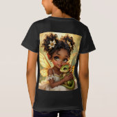 Cute Anime Fairy Girl and Chibi Dragon T-Shirt (Rückseite)