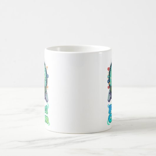 Cute Anime Gamer Boy Pixel Calm Kaffeetasse (Mittel)