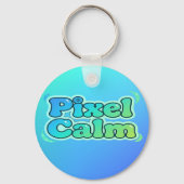 Cute Anime Gamer Boy Pixel Calm Schlüsselanhänger (Rückseite)