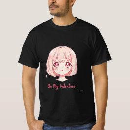 Cute Anime Girl - Be My Valentine T-Shirt