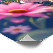 Cute Anime Girl Reading a Book Poster (Ecke)