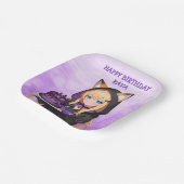 Cute Anime Girl's Birthday Party Pappteller (Gewinkelt)