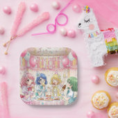 Cute Anime Girl's Ice Cream Birthday Party   Pappteller (Party)