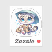 Cute Anime Kawaii Snow Leopard Stickers Aufkleber (Blatt)