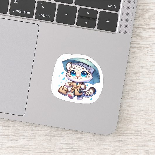 Cute Anime Kawaii Snow Leopard Stickers Aufkleber (Ausschnitt)