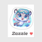 Cute Anime Kawaii Snow Leopard Stickers Aufkleber (Blatt)