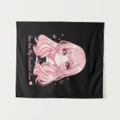Cute Anime Valentine Sweatshirt Wandteppich (Vorderseite (Horizontal))