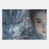 Cute Anime Wrapping Paper - Pack of 3 pages Geschenkpapier Set (Vorderseite 2)