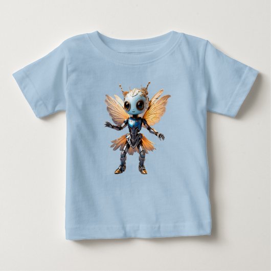 Cute Ant Girl Dancing Robot Pixie Baby T-shirt (Vorderseite)
