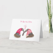 Cute anteaters in love Valentine's Day card Karte (Vorderseite)
