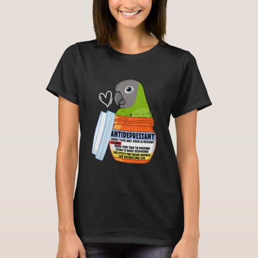Cute Antidepressant Parrot I Dusky-headed Conure T-Shirt (Vorderseite)
