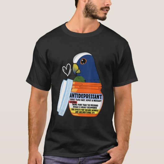 Cute Antidepressant Parrot I White capped Pionus T-Shirt (Vorderseite)