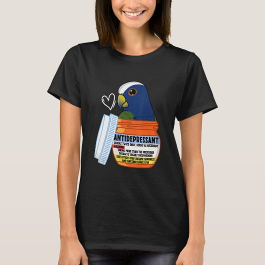 Cute Antidepressant Parrot I White capped Pionus T-Shirt (Vorderseite)