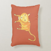 Cute Apathetic Orange Cat Dekokissen (Vorderseite(Vertikal))