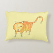Cute Apathetic Orange Cat Dekokissen (Rückseite)