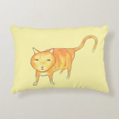 Cute Apathetic Orange Cat Dekokissen (Vorderseite)