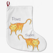 Cute Apathetic Orange Cat Großer Weihnachtsstrumpf (Vorderseite)