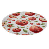 Cute Apple Faces Schneidebrett (Ecke)