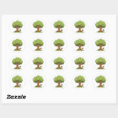 Cute Apple Tree Cartoon Illustration Sticker (Blatt)