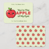 Cute Apple Valentine Classroom Note Card  Mitteilungskarte (Vorne/Hinten)