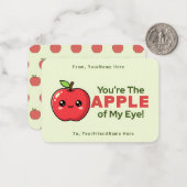 Cute Apple Valentine Classroom Note Card  Mitteilungskarte (Vorderseite/Rückseite Beispiel)