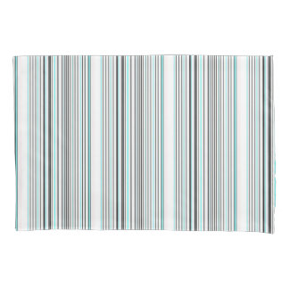 Cute aqua gray stripes kissenbezug