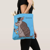Cute armadillo with graduation cap cartoon  tasche (Von Nahem)