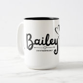 Cute Art Coffee Cup Zweifarbige Tasse (Vorderseite Links)