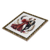 Cute Art deco couple  Fliese (Seite)